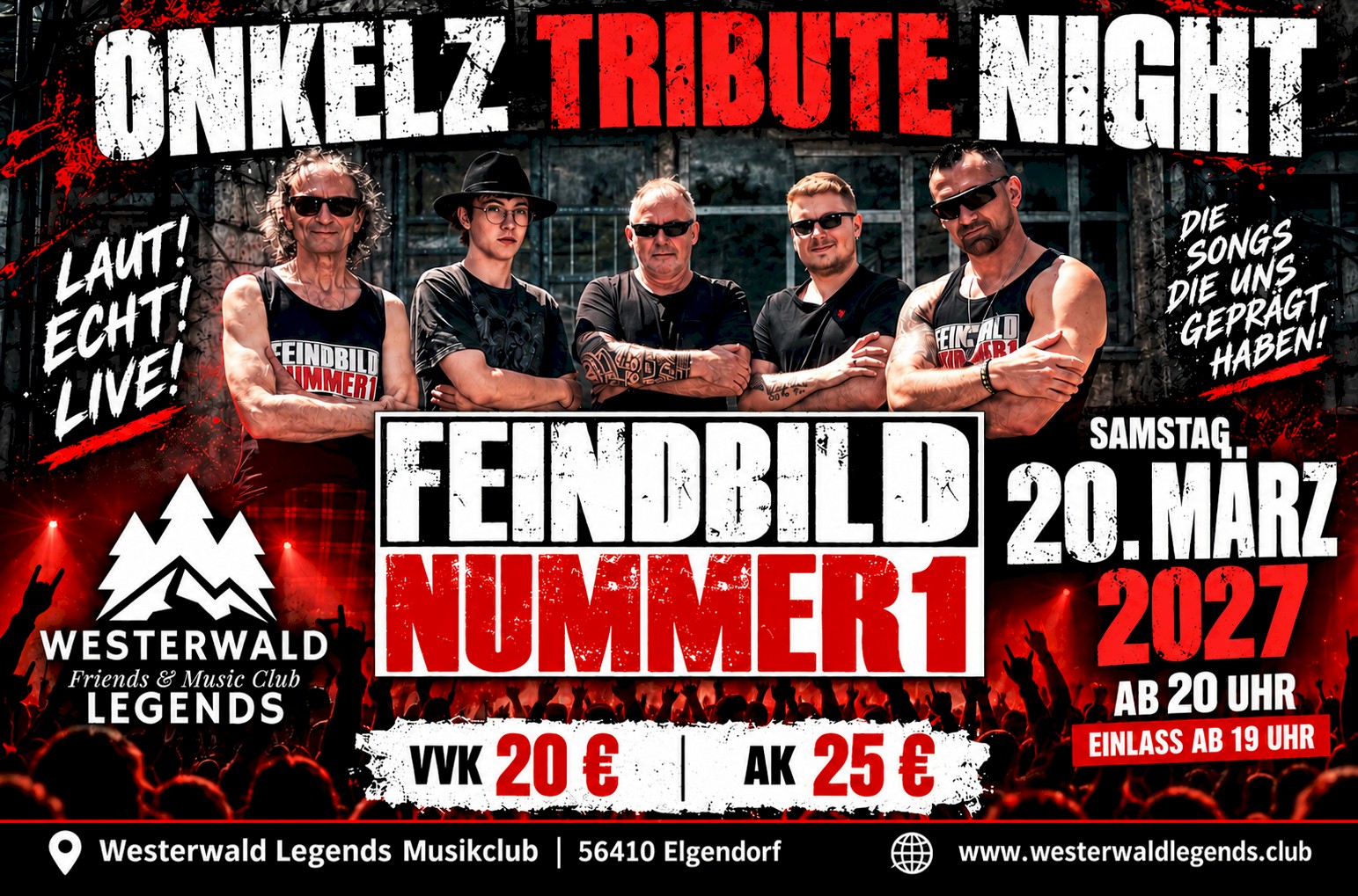 Onkelz Tribute Night – Samstag 2027
